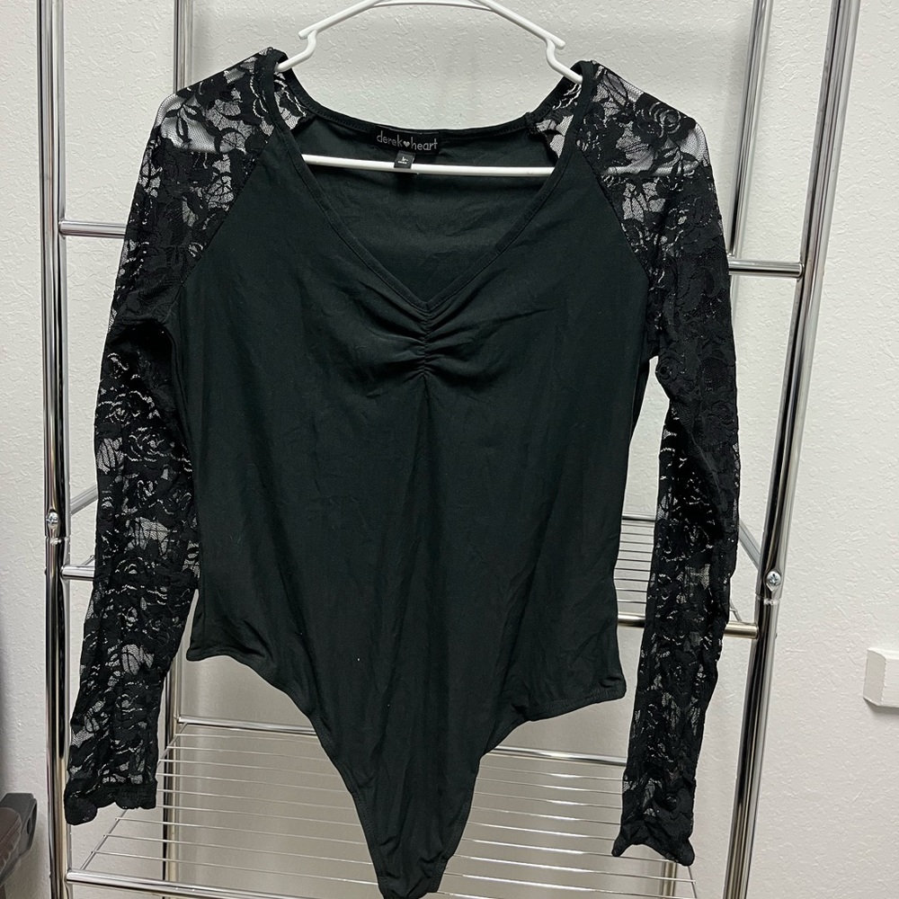 Derek Heart bodysuit black